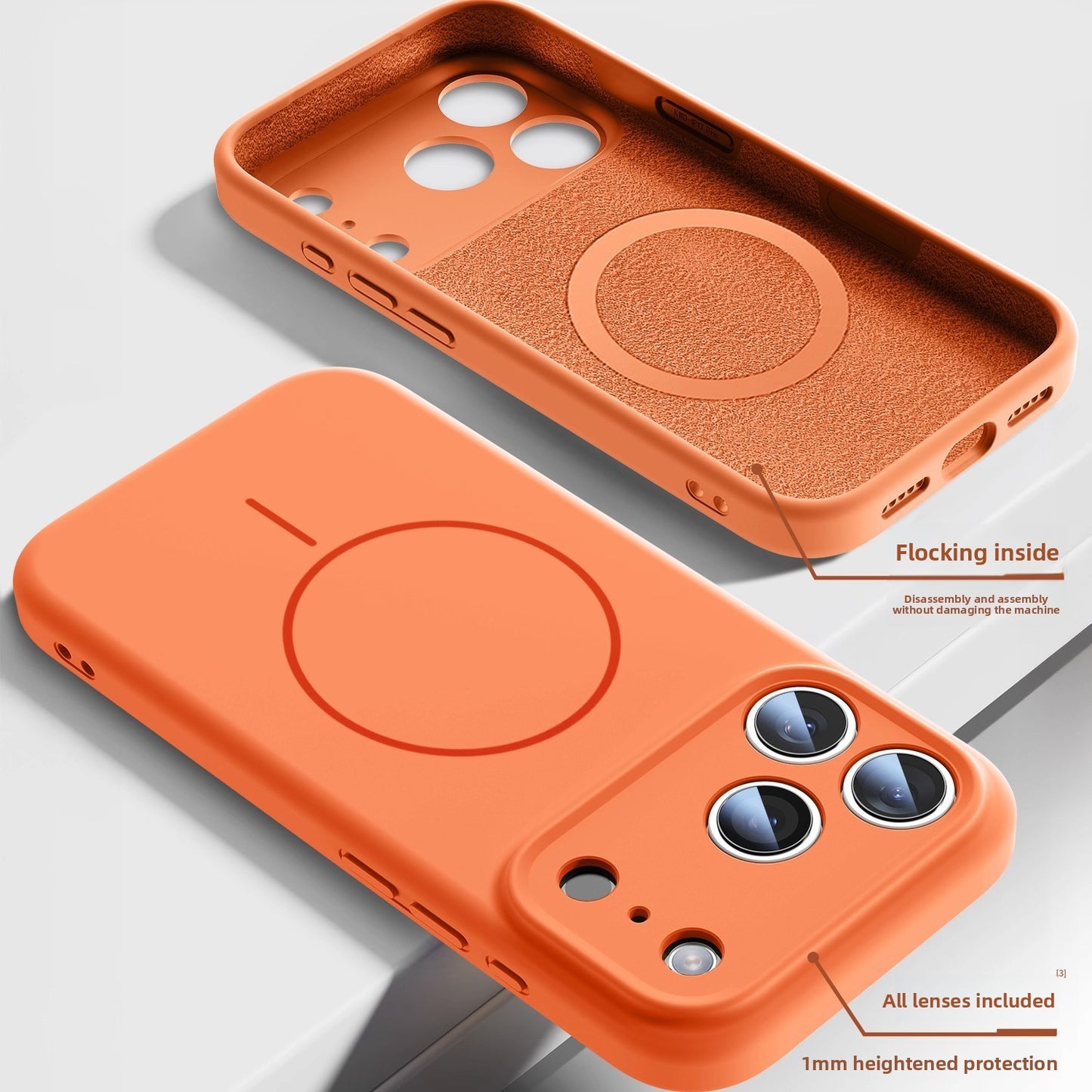 Magnetic Liquid Silicone Phone Case for iPhone