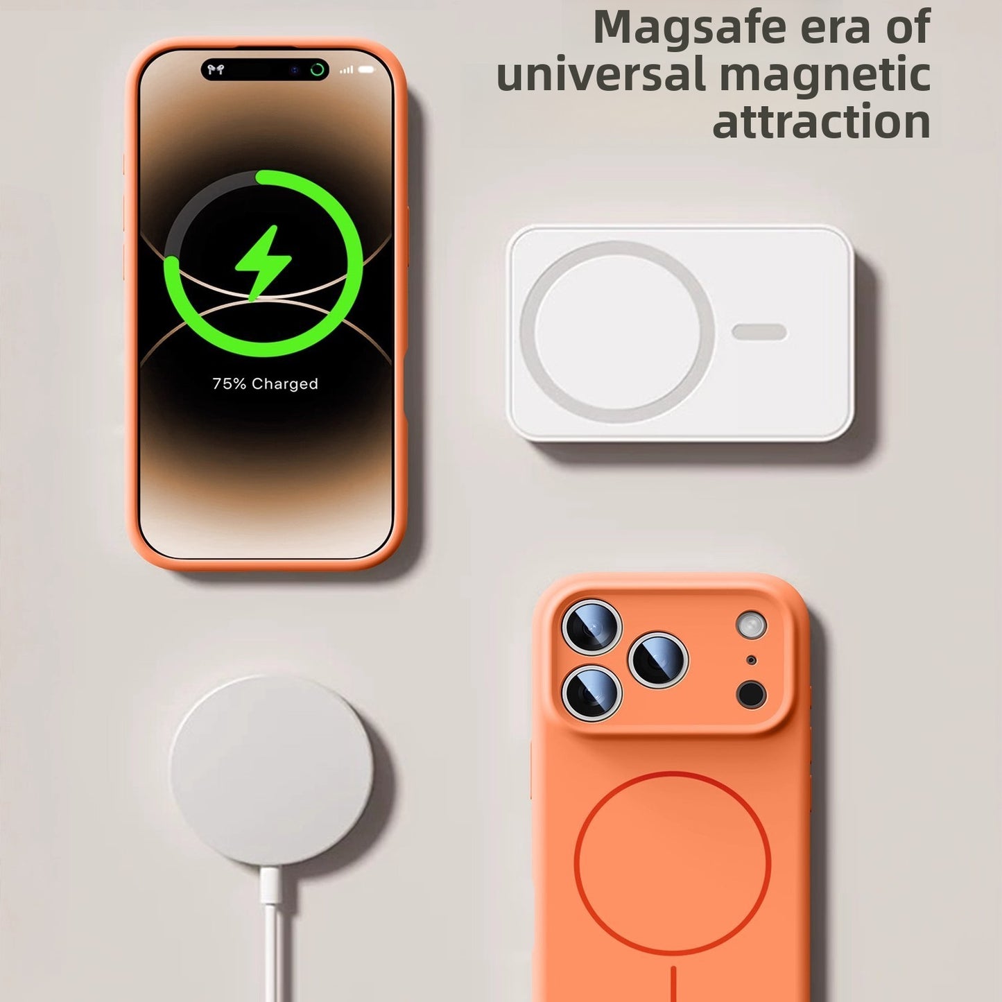 Magnetic Liquid Silicone Phone Case for iPhone